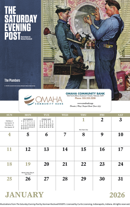 Good Value The Saturday Evening Post  Window Calendar-7539