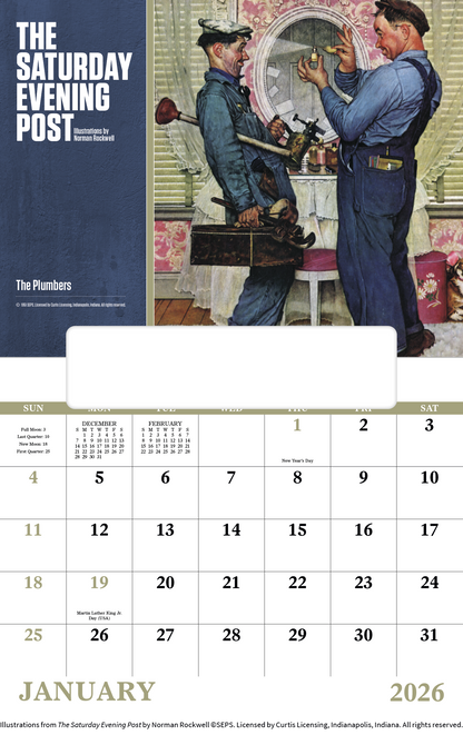 Good Value The Saturday Evening Post  Window Calendar-7539