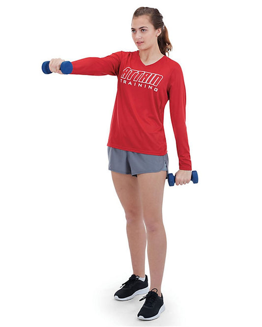 Augusta Sportswear Women's Attain Wicking Long Sleeve V-Neck T-Shirt - 2797
