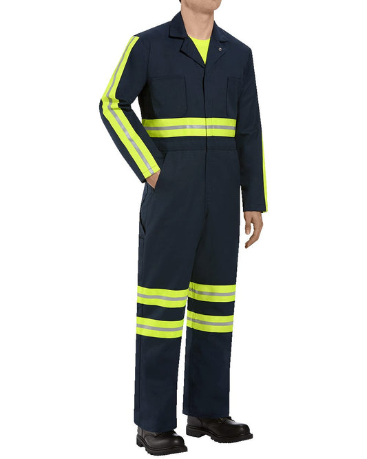Red Kap Enhanced Visibility Action Back Coverall - Tall Sizes - CT10ENT