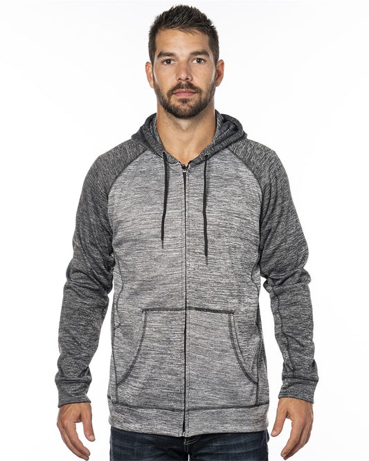 Burnside Performance Raglan Full-Zip Sweatshirt - 8660