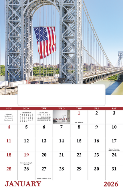 Good Value Celebrate America  Window Calendar-7569