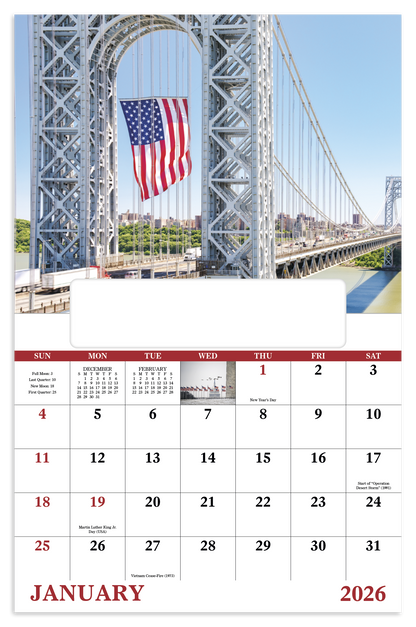 Good Value Celebrate America  Window Calendar-7569