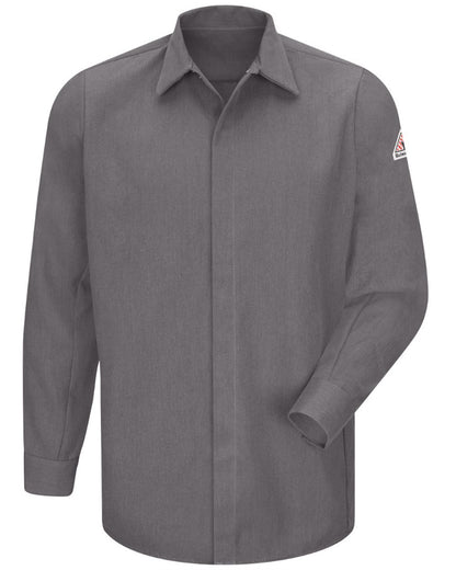 Bulwark Concealed-Gripper Pocketless Long Sleeve Shirt - CoolTouch® 2 - SMS2