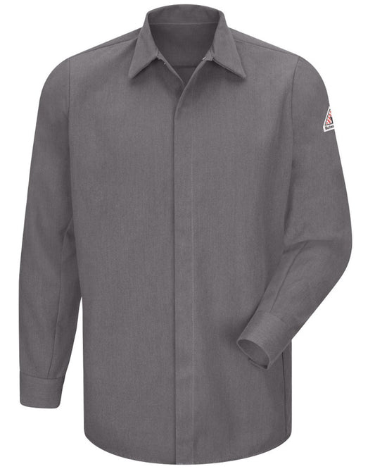 Bulwark Concealed-Gripper Pocketless Long Sleeve Shirt - CoolTouch® 2 - SMS2