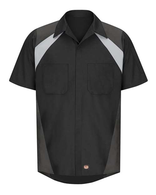 Men's Tri-Color Short Sleeve Shop Shirt