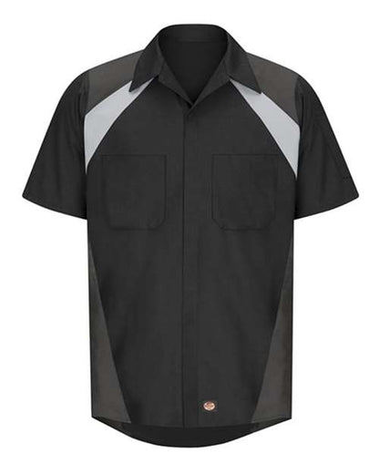 Men's Tri-Color Short Sleeve Shop Shirt