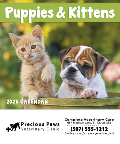 Good Value Puppies  Kittens  Mini Calendar-7708