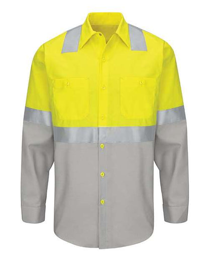 Men's Tall Enhanced & Hi-Visibility Long Sleeve Work Shirt