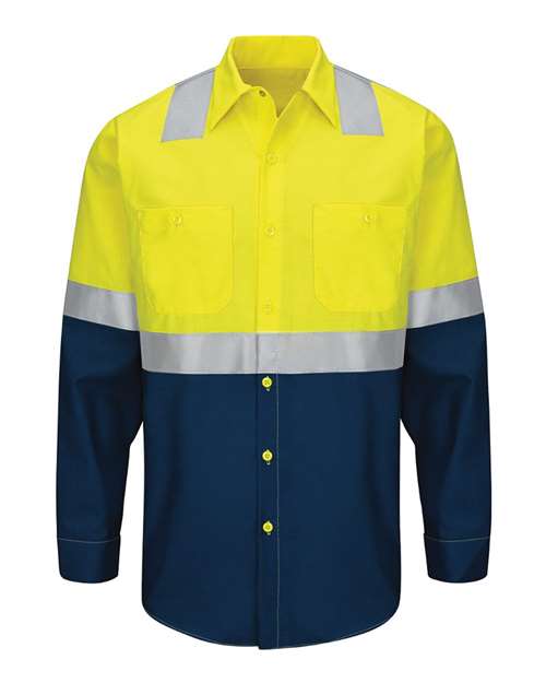 Men's Tall Enhanced & Hi-Visibility Long Sleeve Work Shirt