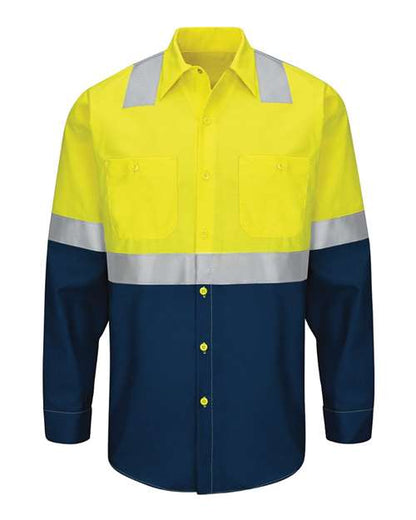Men's Tall Enhanced & Hi-Visibility Long Sleeve Work Shirt