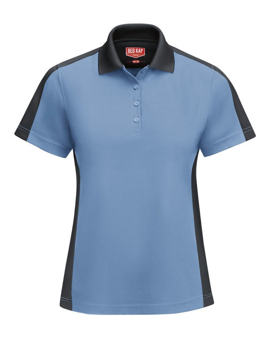 Red Kap Women's Short Sleeve Performance Knit Two-Tone Polo - SK53