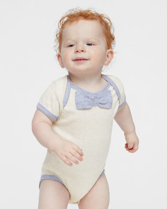 Rabbit Skins Baby Rib Infant Bow Tie Bodysuit - 4407