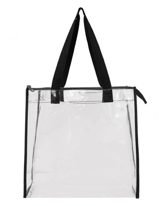 OAD OAD Clear Zippered Tote with Full Gusset - OAD5006