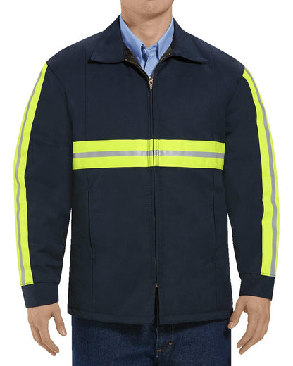 Red Kap Enhanced Visibility Perma-Lined Panel Jacket - JT50EN