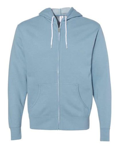 Unisex Lightweight Full-Zip Hooded Sweatshirt