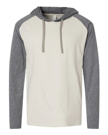 Men's Fine Jersey Hooded Long Sleeve Raglan T-Shirt