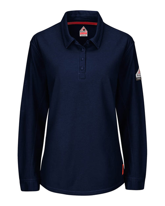 Bulwark iQ Series® Women's Long Sleeve Polo with 4-Button Placket - QT15