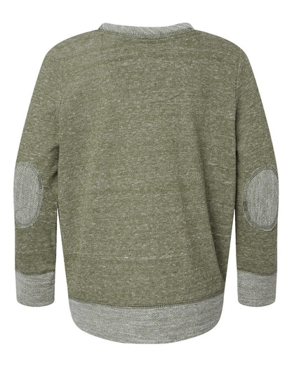 LAT Youth Harborside Mélange French Terry Long Sleeve with Elbow Patches - 2279