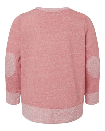 LAT Youth Harborside Mélange French Terry Long Sleeve with Elbow Patches - 2279