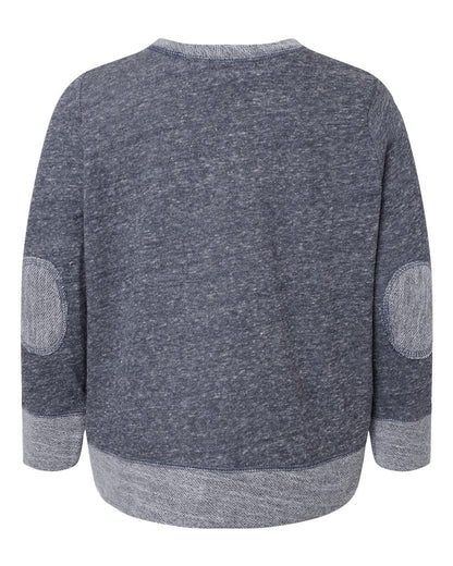LAT Youth Harborside Mélange French Terry Long Sleeve with Elbow Patches - 2279