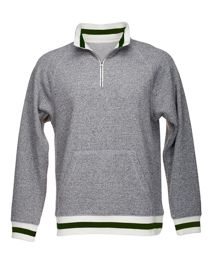J. America Peppered Fleece Quarter-Zip Sweatshirt - 8703