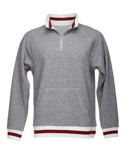 J. America Peppered Fleece Quarter-Zip Sweatshirt - 8703