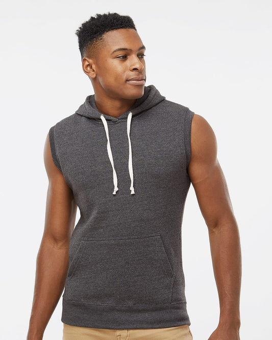 J. America Triblend Sleeveless Hooded Sweatshirt - 8877