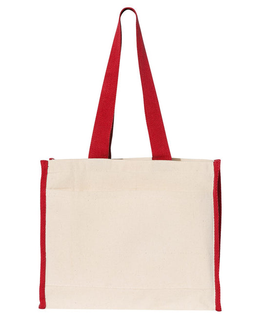 Q-Tees 14L Tote with Contrast-Color Handles - Q1100
