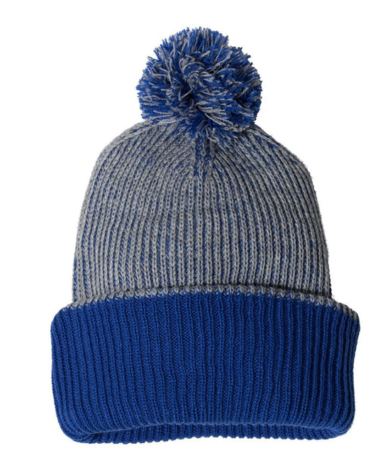 Sportsman 12" Speckled Pom-Pom Cuffed Beanie - SP70