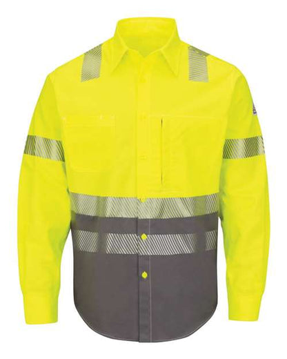 Men's Hi-Visibility Color Block Uniform Shirt - EXCEL FR® ComforTouch® - 7 oz.