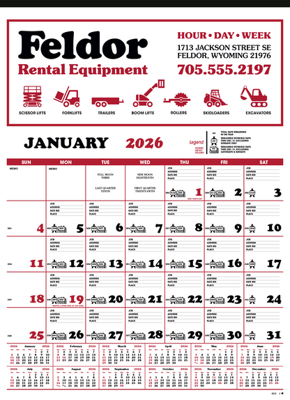 Skinner  Kennedy Contractors 12Sheet Calendar-82-E
