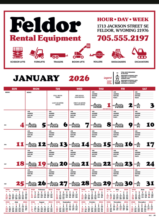 Skinner  Kennedy Contractors 12Sheet Calendar-82-E