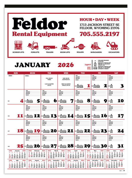 Skinner  Kennedy Contractors 12Sheet Calendar-82-E