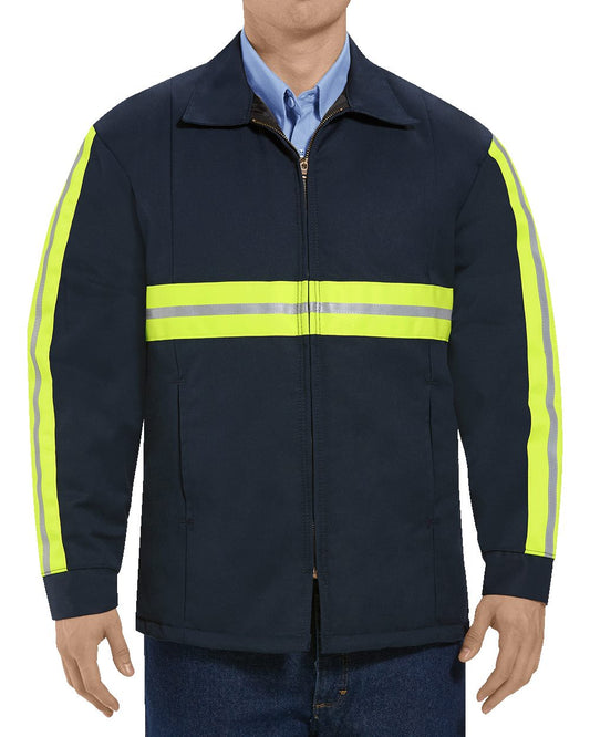 Red Kap Enhanced Visibility Perma-Lined Panel Jacket - Tall Sizes - JT50ENT