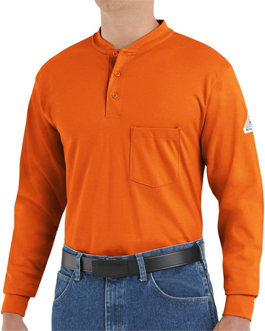 Bulwark Long Sleeve Tagless Henley Shirt - SEL2