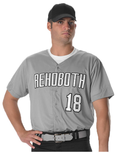Alleson Athletic Full Button Lightweight Baseball Jersey - 52MBFJ