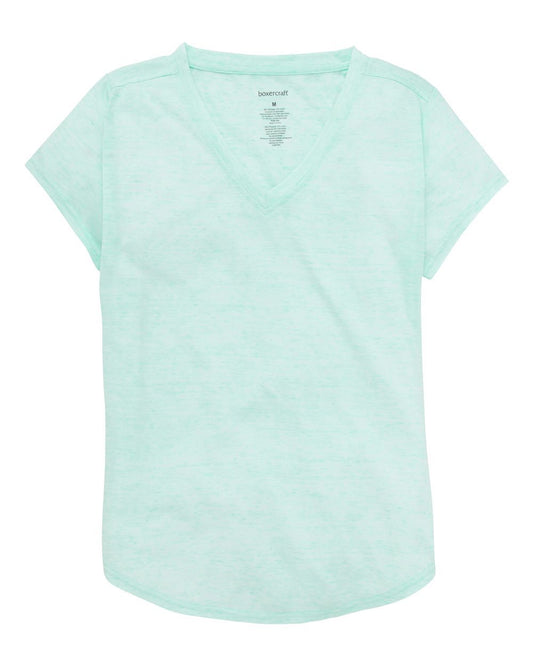 Boxercraft Girls' Snow Heather V-Neck T-Shirt - YT34