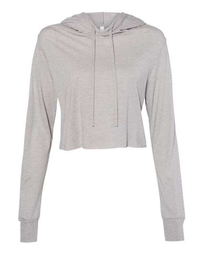 Women’s Triblend Crop Long Sleeve Hoodie Tee