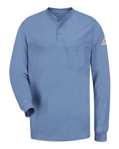 Men's Tall Long Sleeve Tagless Henley Shirt