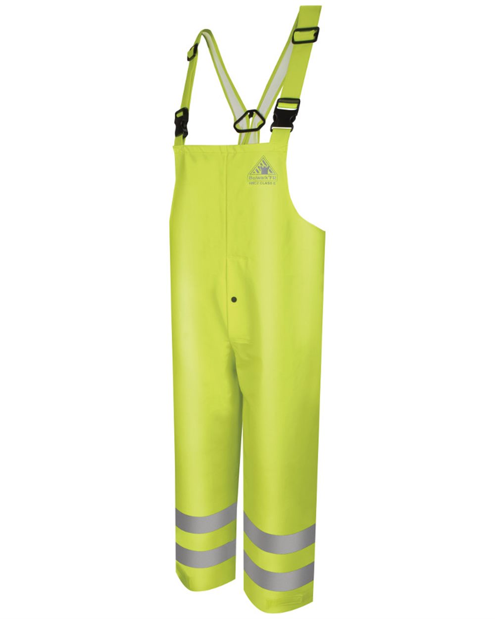 Bulwark Hi-Visibility Flame-Resistant Rain Bib Overall - 10 oz. - BXN4
