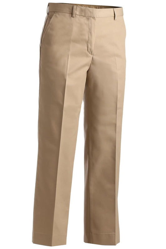 Ladies Business Casual Flat Front Chino Pant - 8519