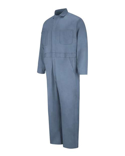 Men's Extended Sizes Button-Front Cotton Coveral