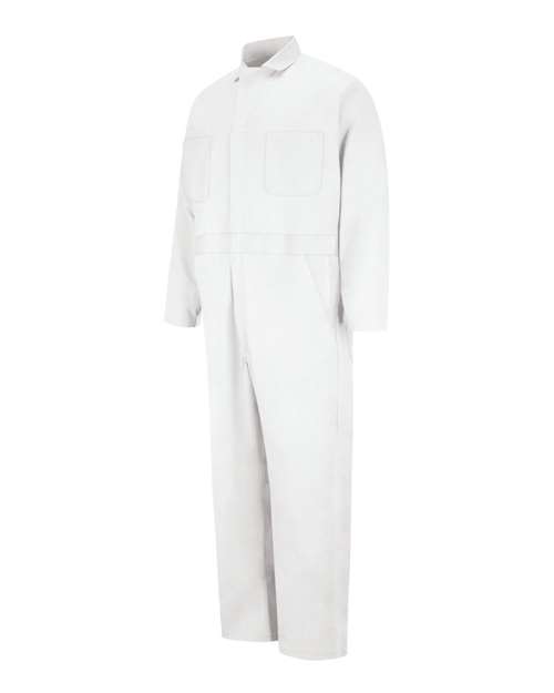 Men's Extended Sizes Button-Front Cotton Coveral