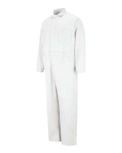 Men's Extended Sizes Button-Front Cotton Coveral