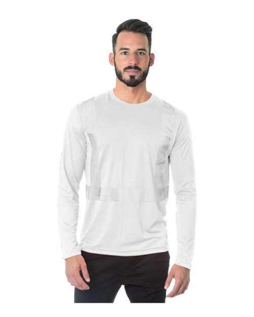 Unisex USA-Made Hi-Visibility Long Sleeve Performance T-Shirt - Segmented Tape