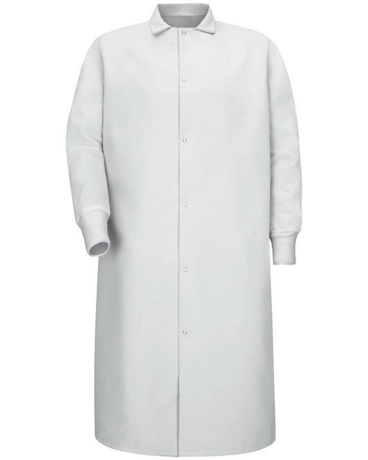 Red Kap Gripper-Front Pocketless Butcher Coat With Knit Cuffs - KS60