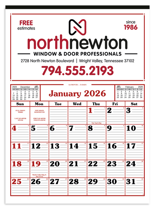 Skinner  Kennedy Commercial 12Sheet Calendar-86-E