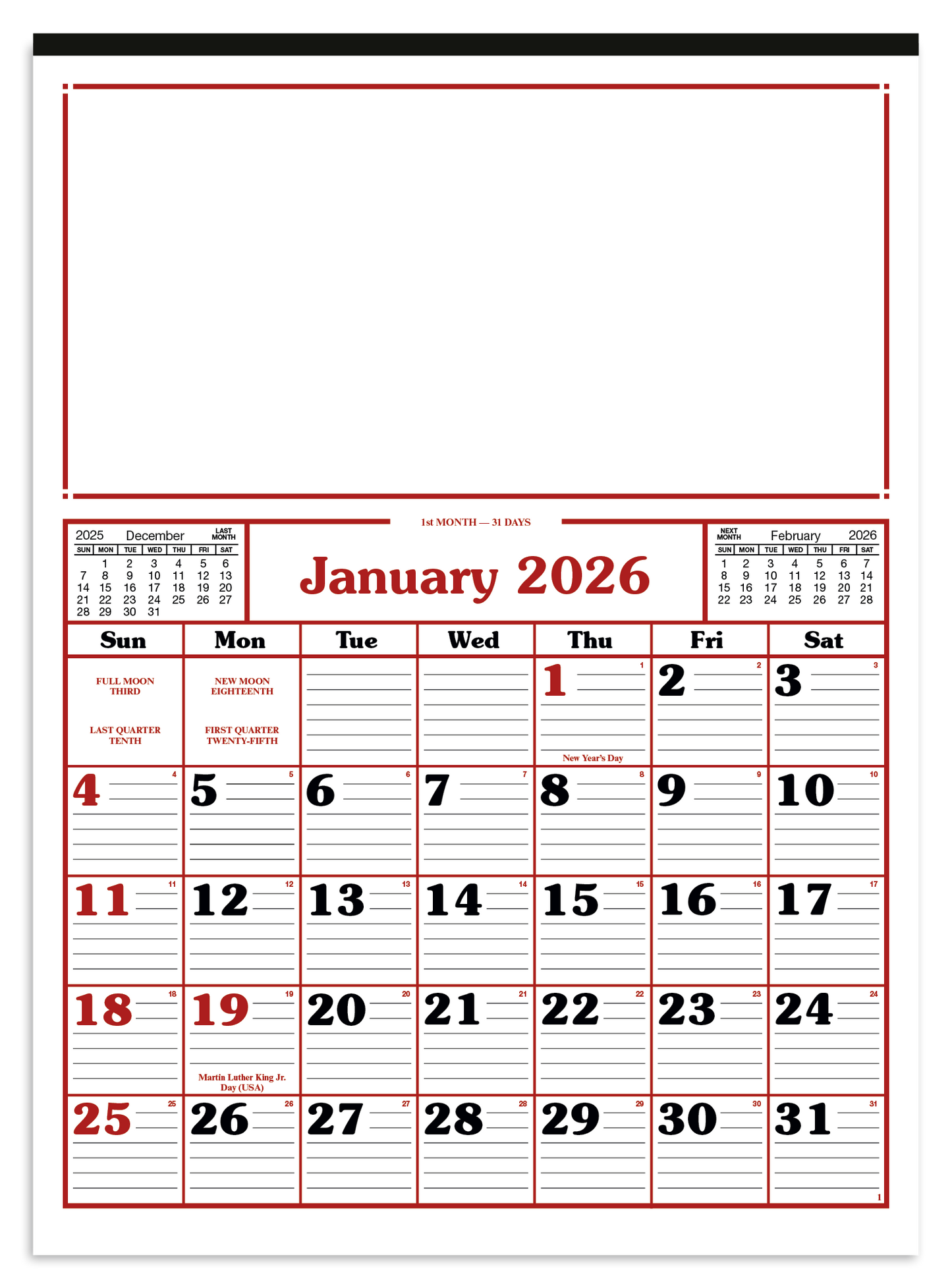 Skinner  Kennedy Commercial 12Sheet Calendar-86-E