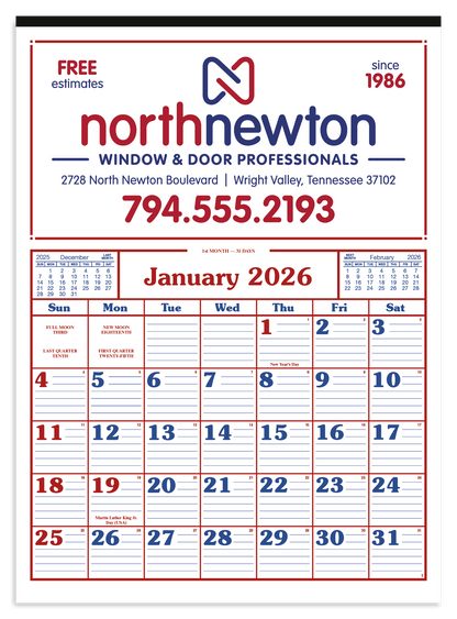 Skinner  Kennedy Commercial 12Sheet Calendar-86-E